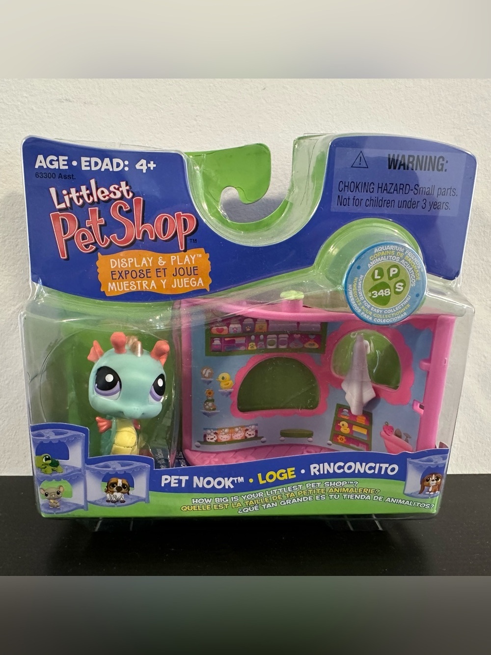Littlest Pet Shop Pet Nooks #348 Seahorse Sea Horse Aquarium Friends 2006 LPS